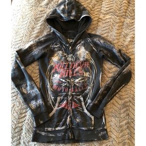 Affliction Motorcycle Zip Up Hoodie